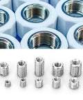55 Piece Metric Threaded Insert Kit With Thread Reducer Nuts For Metal Repair And Mechanical Assembly M2 M2.5 M3 Stainless Steel Fastener Set