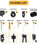 Retractable EV Charger Cable Organizer With Wall Mount Up To Eleven Feet One Touch Rewind Heavy Duty Nylon Housing packing components