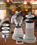 Straight Fire Game Changer Electric Espresso Machine With Fast Steam Milk Frother Two In One Countertop Coffee Brewer parts diagram with labeled components.