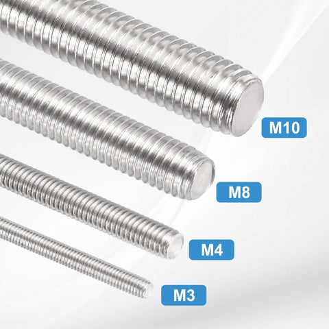 M10 450mm Fully Threaded Rod 201 Stainless Steel Right Hand Thread Bar With Nut And Square Washer for Structural Anchoring