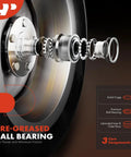Exploded view of 2x Front Wheel Bearing And Hub Assembly Kit 5 Lug Bolt-In Compatible With Nissan Altima 2007 to 2018