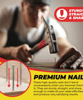 Ultimate Nail Assortment Kit With Over 1800 Multipurpose Nails In 11 Sizes Non Bendable And Sturdy Compact Organizer Box.