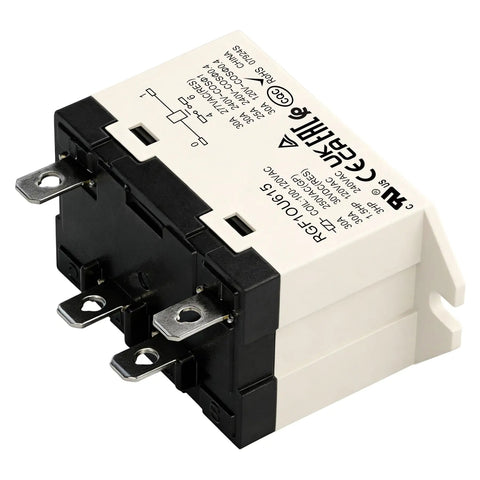 Beefy 30A General Purpose Relay For Industrial Use, 120V AC Coil, SPST-NO 4-Pin, UL CE TUV RoHS Certified, 2-Pack.