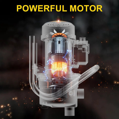 Heavy Duty 1.6HP Electric Water Transfer Pump 110V Shallow Well Pressure Booster motor featuring electric components and sparks.