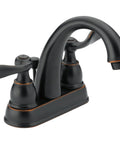 Centerset Chrome Bathroom Faucet For 4 Inch 3 Hole Vanity Sink With Metal Push Pop Drain Assembly And No Fuss Easy DIY Install Model B2596LF Built To Last
