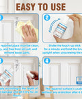 Instructions for using White Touch Up Paint Pen, Multi Surface Quick Dry Porcelain White For Dresser, Door, Floor, Cabinet, Appliance And Bathtub, 1 Fl Oz, High Gloss Finish For Scratches And Spots, DIY Friendly No Mess