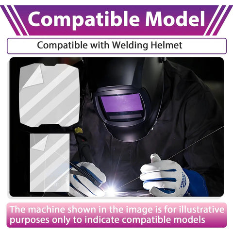 Replacement Front And Inner Lens Covers Set 271320 And 271319 For Welding Helmets, Pro Grade Durable PC Shields, Impact Resistant, Snug Fit, 30 Piece Kit To Keep Your View Clear And Welds Safe. Compatible welding helmet lens covers set