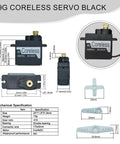Diagram of Two Pack 9g Coreless RC Servo Motors With Full Metal Gear, Beefy Torque 4kg-Cm, Fast Response 4.8V-8.4V.