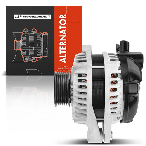 Side view of Beefy 130Amp Alternator For Honda Odyssey 2005 2006 2007 Pilot 2005 2008 Ridgeline 2006 Acura MDX 2005 TL 2005