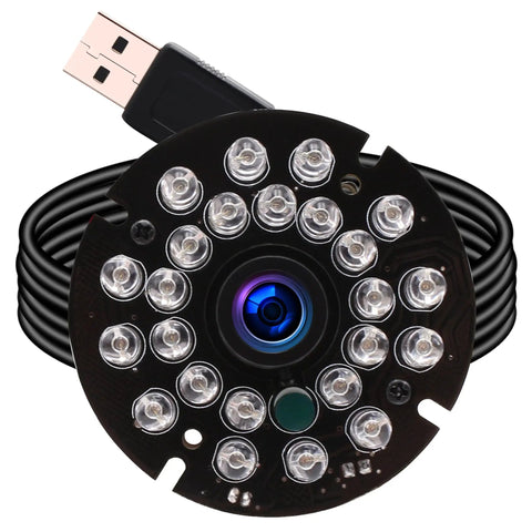 1.0 Megapixel 720p USB Camera with IR Cut, IR LED for day/night, USB 2.0 plug and play, UVC compatible, 3.6mm lens.