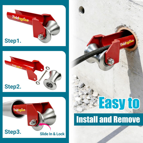 3 Inch Conduit Cable Feeding Sheave For Heavy Duty Stainless Steel Pulley With A High Carbon Steel Frame Pro Grade Build, installation steps