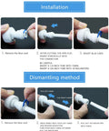 Installation and dismantling of Three Eighth Inch Female Thread Straight To One Quarter Inch Push In Quick Connect Fitting for RO systems.