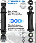 Beefed-Up Front Sway Bar Link Replacement for 2007-2016 Silverado 1500 Tahoe Escalade Yukon Sierra 1500 Yukon XL 1500 Durable Steel Ball Joints Easy Install Fits K700432 25918049, 8.27in