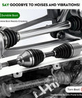 Chevy Blazer S10 Front Left CV Axle Shaft Assembly For 1997 To 2004 4WD AWD Models Including GMC Sonoma Jimmy Isuzu Hombre 1998 To 2000 Oldsmobile Bravada 1997 To 2001 Driver Side, steel axle with durable boot