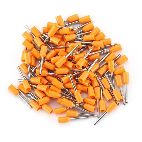 AWG 22 0.5mm2 Copper Crimp Connector Insulated Ferrule Pin Terminal Orange Pack Of 1000 For Din Rail Terminal Blocks And Wiring Harnesses Nylon Insulation Easy Clip On Pro DIY Friendly Handy