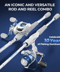 Centron Lite Baitcasting Fishing Reel Combo 7 Foot Medium Heavy Left Handed Two Piece With IM6 Graphite Blank Lightweight