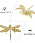 Dragonfly Cabinet Knob Set For Dresser Drawers And Cabinet Doors Vintage Gold Antique Brass Copper Finish Dragonfly Handles Stylish