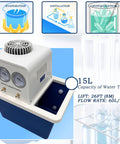Circulating Water Vacuum Pump 110V Laboratory Vacuum Pump With Dual Gauge 15L Capacity For Vacuum Filtration And Evaporation