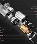 Exploded view of 12V 2.7KW Starter Motor With 10 Teeth CW Rotation for New Holland Industrial Loader 2006 to 2012 3.4L 4.5L