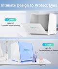 Open and closed Dope Resin UV Curing Box Plus with 405nm UV LEDs, 360-degree turntable, acrylic reflector, and timer.