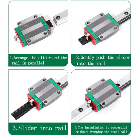 Grab Smooth Linear Guide Rail With Slider For High Precision Motion Control 100mm Wide Runner Track installation steps