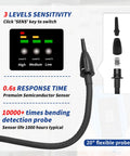 WISSCOOL HVAC leak detector for halogen refrigerants with 20-inch flexible probe and LCD display