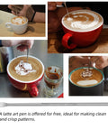 20 Oz Milk Frother Pitcher For Espresso And Latte Art Pen For Foam Stainless Steel Steaming Cup With Nonstick Coating Black Coffee Frothing Cup For Cappuccino And Milk Foam used for latte art in mugs