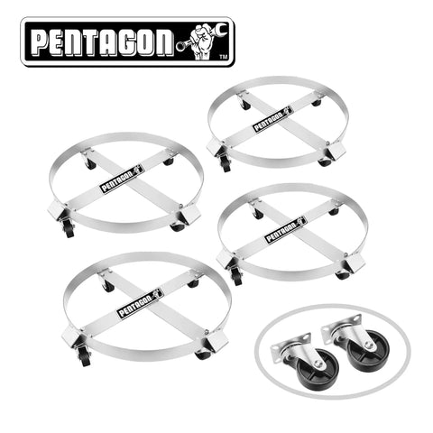 Drop Dead Sturdy 55 Gallon Drum Dolly Set Heavy Duty Wheel Dollies For Barrels And Trash Cans Rolls Like A Dream No Sweat Shop Workhorse Badass Garage Gear