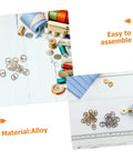 150 Pcs Miniature Alloy Buckles For Doll Clothes Shoes Belts Quick Release Metal Fasteners Silver/Black Durability