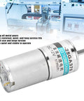 Awesome 12V DC Gear Motor With All Metal Gears And Pure Copper Coils For Smoother Low Speed Operation And Long Durable Life In Your Automated Gearbox Projects.