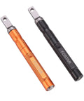 2 Pack Ferro Rod Fire Starter With Replaceable Flint, orange and black aluminum body, compact for EDC and survival.