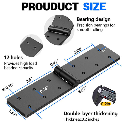 Heavy Duty Gate Hinges 2Pcs Deliver A Smooth 270 Degree Full Swing For Wood Fences And Barn Doors Rust Proof Steel Hardware size and bearing design