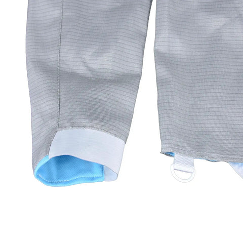 Close-up of cuffs on Beginner Friendly Electric Sabre Jacket For Women Fencing Vest With Inox Lame Lightweight
