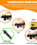 Stainless Steel Sprayer Wand Kit For Yard, adjustable lockable handle with rubber grips, close-up details shown