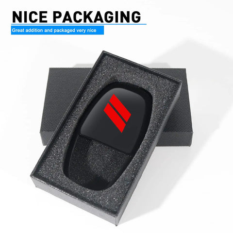 Gear Shift Knob Head Cover for Dodge Charger Challenger Durango ABS Interior Shell Insert Decoration Protector with Red Trim in packaging