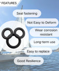 Features of Dipstick And Drain Plug Seal O Ring Kit For Volvo Penta DP SX Lower Unit Gear Oil Change with keywords overlay