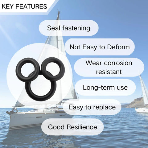 Features of Dipstick And Drain Plug Seal O Ring Kit For Volvo Penta DP SX Lower Unit Gear Oil Change with keywords overlay