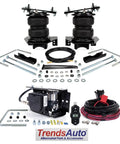 LoadLifter 5000 Ultimate Air Spring Kit with WirelessOne EZ Mount for F250 F350 Super Duty SRW 4WD shown with components