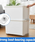 8 Pcs Tiny Self Adhesive Caster Wheels Set With 360 Degree Swivel For Tight Spaces attached to storage boxes