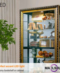 Modern curio cabinet with Tiny Reflector LED Bulbs For Curio Cabinet Lighting 40W Equivalent 2700K Soft White Flicker Free And Non Dimmable E26 Base Pack Of 6 Short Light Bulbs Delivering About 300 Lumens At 3W illuminating decorative items.
