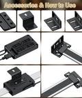 Digital LCD Linear Readout Kit For Milling Machines And Lathes, 0-150mm / 0-6in Precision Lathe Scale With Aluminum Alloy Body, 0.06mm Accuracy, 0.01mm Resolution, Durable DRO For Quick Real-Time Measurements with mounting brackets