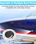 Boat Self Bailing Cockpit Mounted Scupper Valve Kit with two seven eighths inch rubber flapper valve installed on boat