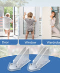 Kid Safe Sliding Door Lock Kit 4 Pack No Drill Childproof Window Locks For Glass Doors Cabinets Closets And Patio Baby Proofing