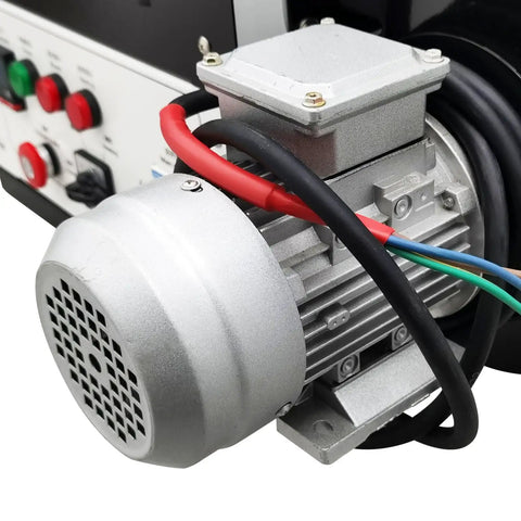 Close-up of the motor of a Heavy Duty Portable Industrial Heat Blower With Constant Temperature Hot Air Blower.