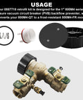 1 Inch Pressure Vacuum Breaker Vent Float Bonnet Kit For 800M4 Backflow Valve Replacement Retrofit RK 800M4 T Compatible 0887728