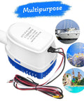 Two Pack 12V Auto Bilge Pumps With Built In Switch No Float Switch Required 1100 GPH Submersible Boat Bilge Water Pump