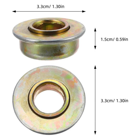 Wheelchair Front Fork Bearings Kit Four Piece Set For Walker Fork Stem Bearings And Front Wheel Maintenance shown with dimensions