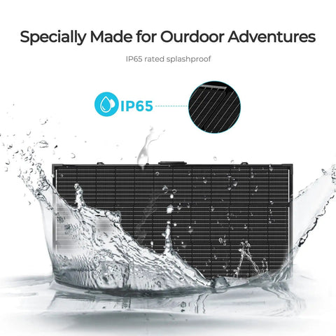 Portable 200W RV Solar Panel Kit With Waterproof 20A Charge Controller And Sturdy Kickstand IP65 Weatherproof for outdoor use
