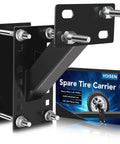 Universal Spare Tire Carrier Mount For Utility Trailers And Boats, Fits 4, 5, 6 Lug Wheels On 4 To 5.5 Inch Bolt Patterns