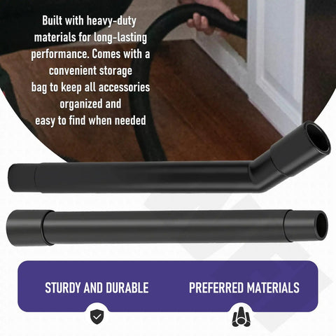One And A Quarter Inch Micro Cleaning Wet Dry Vac Nozzle Kit With Cone Adapter And Six Attachments showing durable materials.